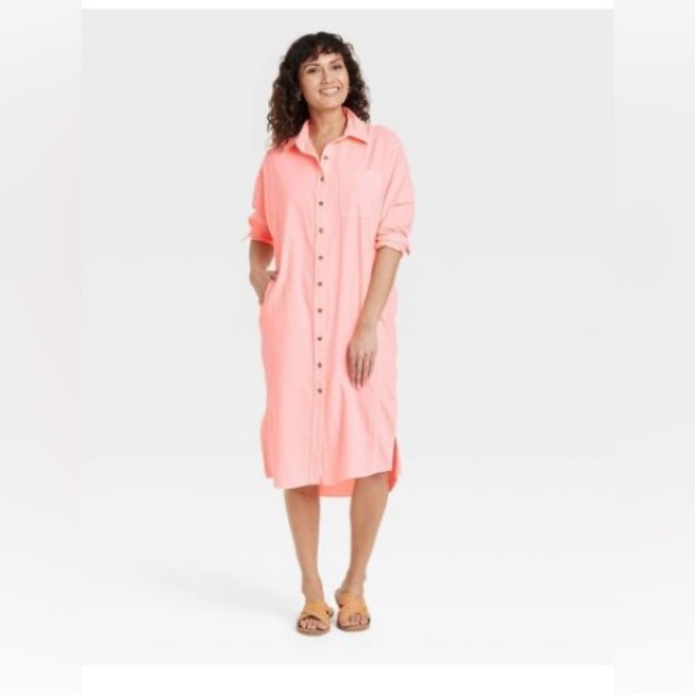 Pink  coral dress  L